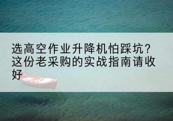 宣化高空作业升降机厂家推荐-选高空作业升降机怕踩坑？这份老采购的实战指南请收好