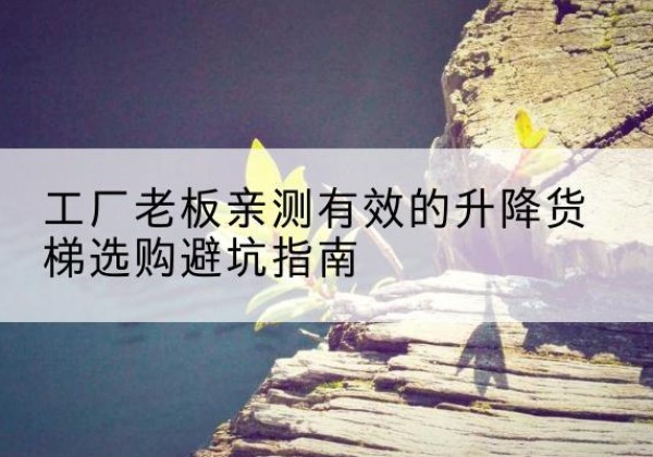 宣化升降货梯怎么选-工厂老板亲测有效的升降货梯选购避坑指南